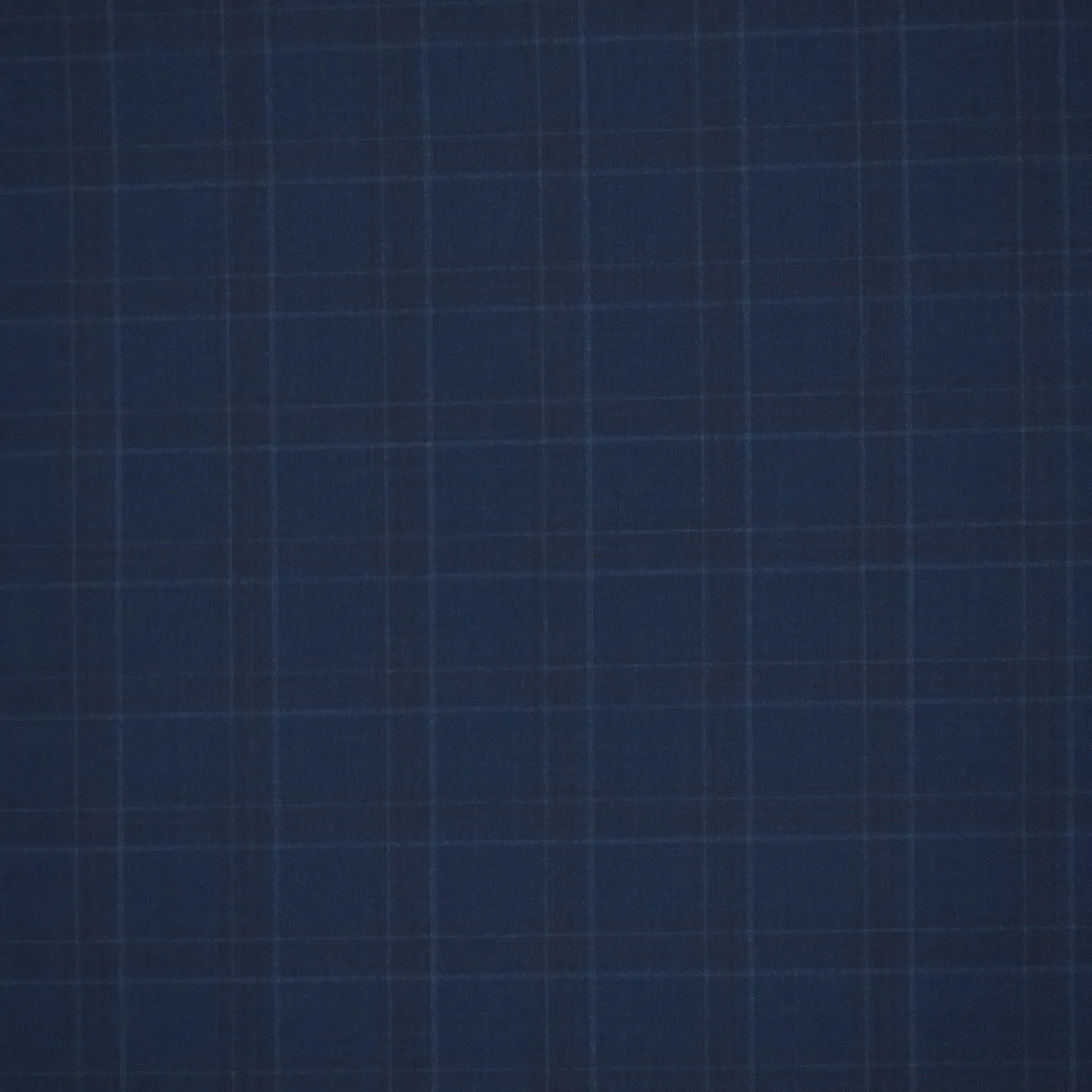 2 YDS Navy Plaid Emenegildo Zegna Blend Suiting Fabric