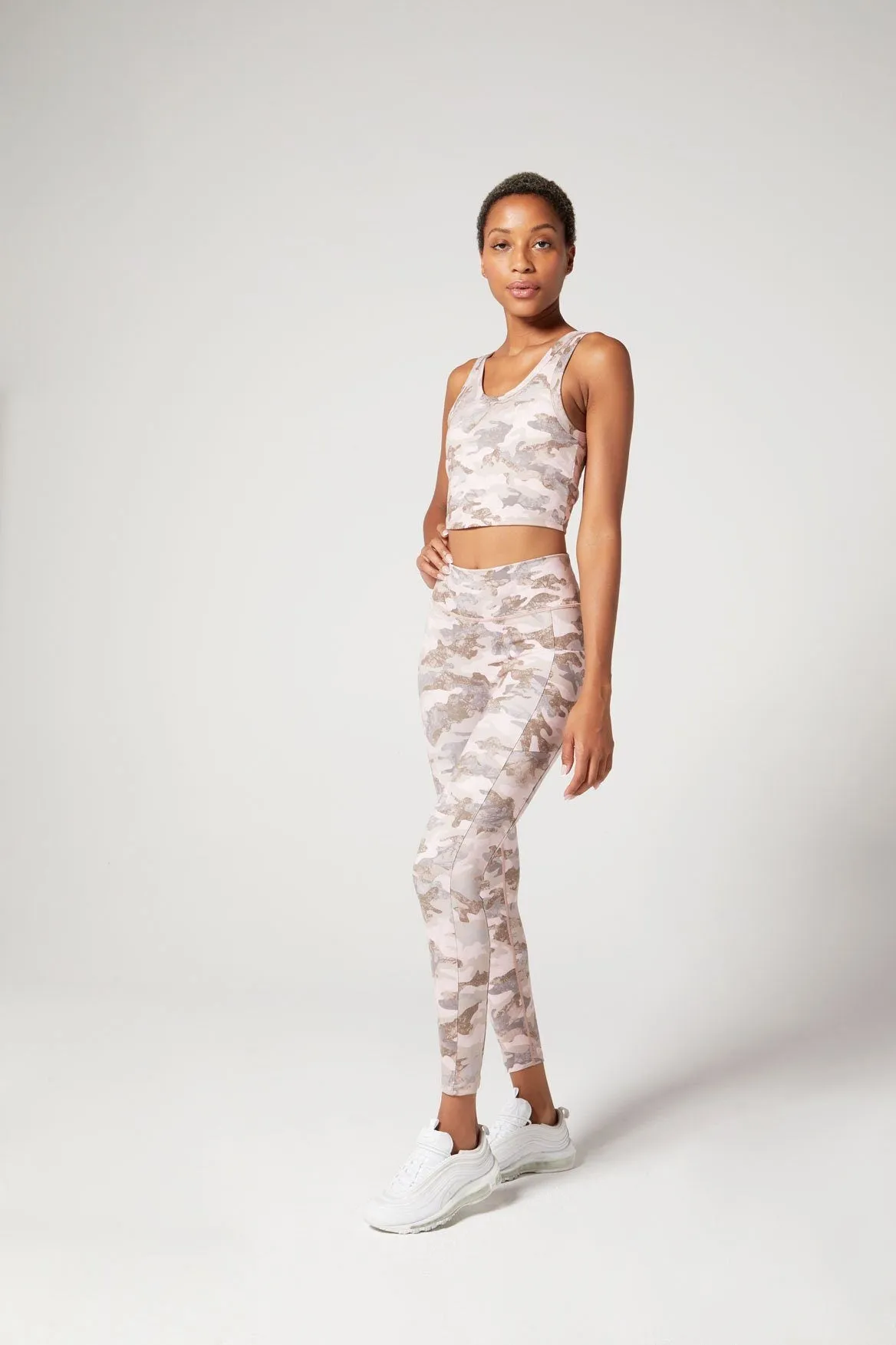 Anna Cropped Tank Blush Cascade Camo