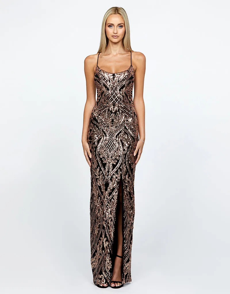 ARIANKA STRAPPY BACK GOWN B67D22L