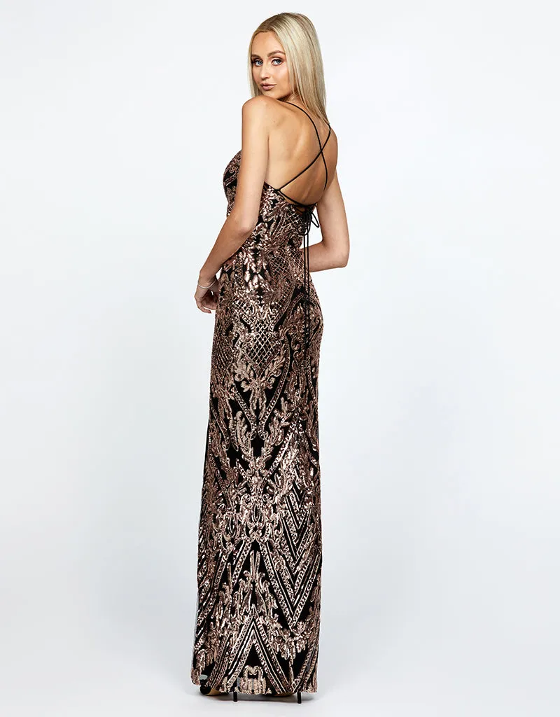 ARIANKA STRAPPY BACK GOWN B67D22L