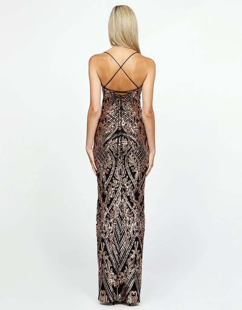 ARIANKA STRAPPY BACK GOWN B67D22L