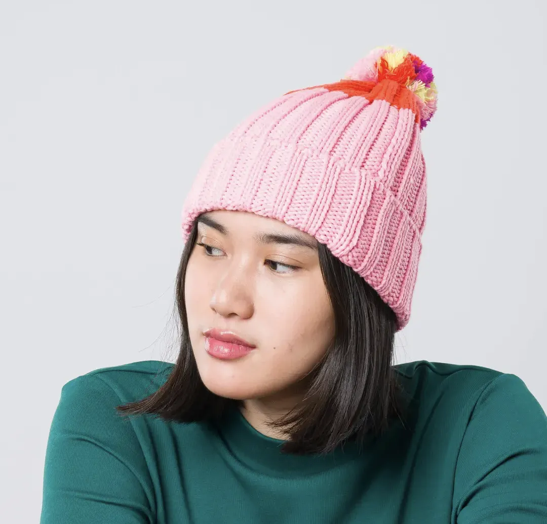 Beanie | Verloop | Chunky Colorblock Pom | 2 colorways | pre-order