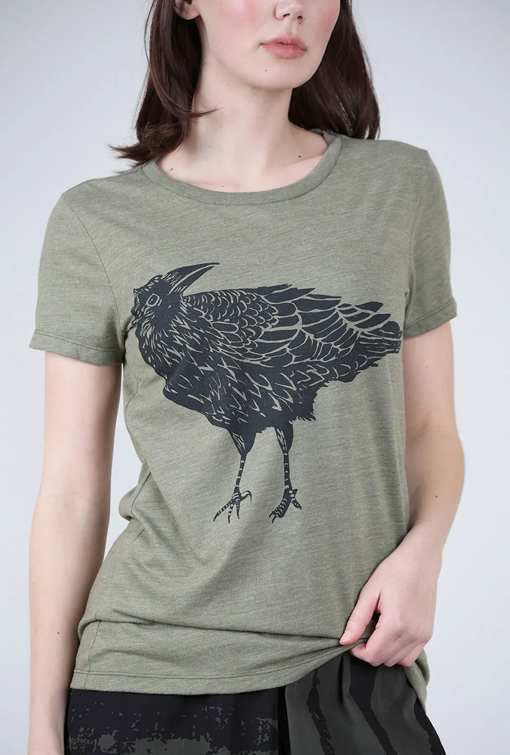 Black Crow Tee, Olive