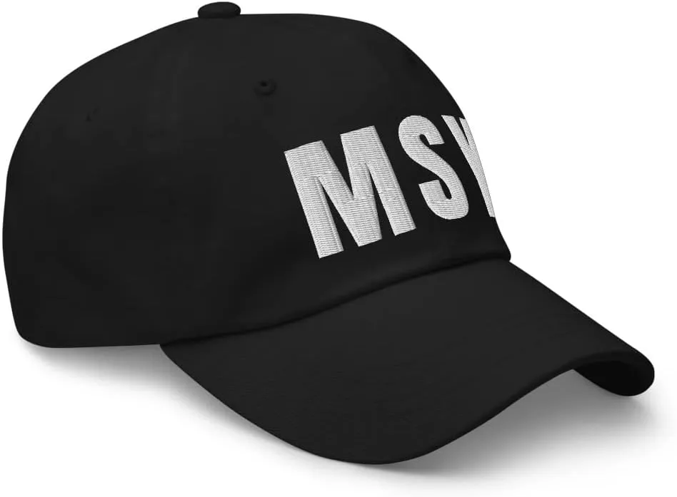 Dressed Up Mule Airport Code MSY Hat New Orleans Louisiana LA Dad Cap Embroidered Dad Hat Baseball Cap Adjustable Strap