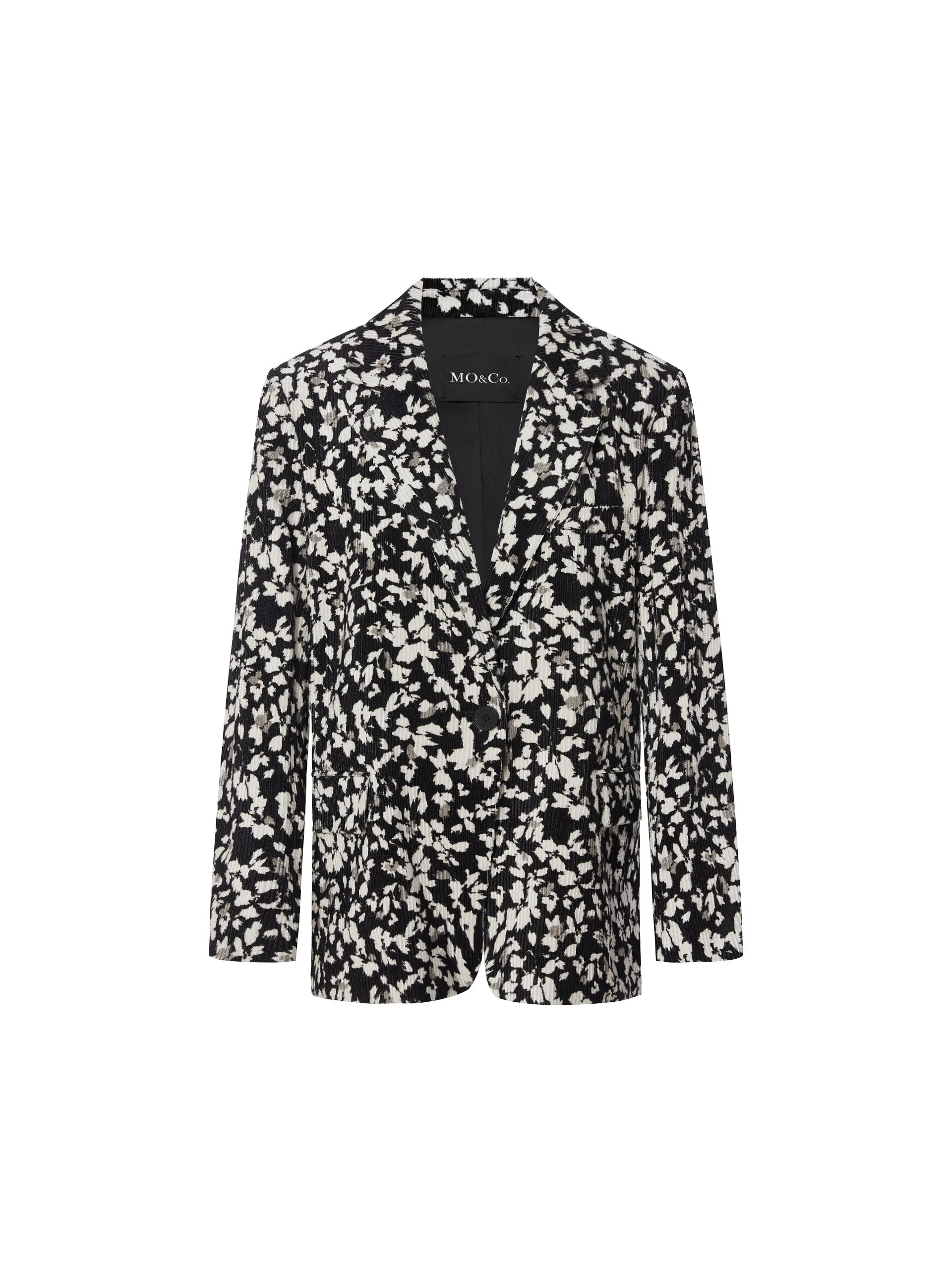 Floral Print Lapel Blazer