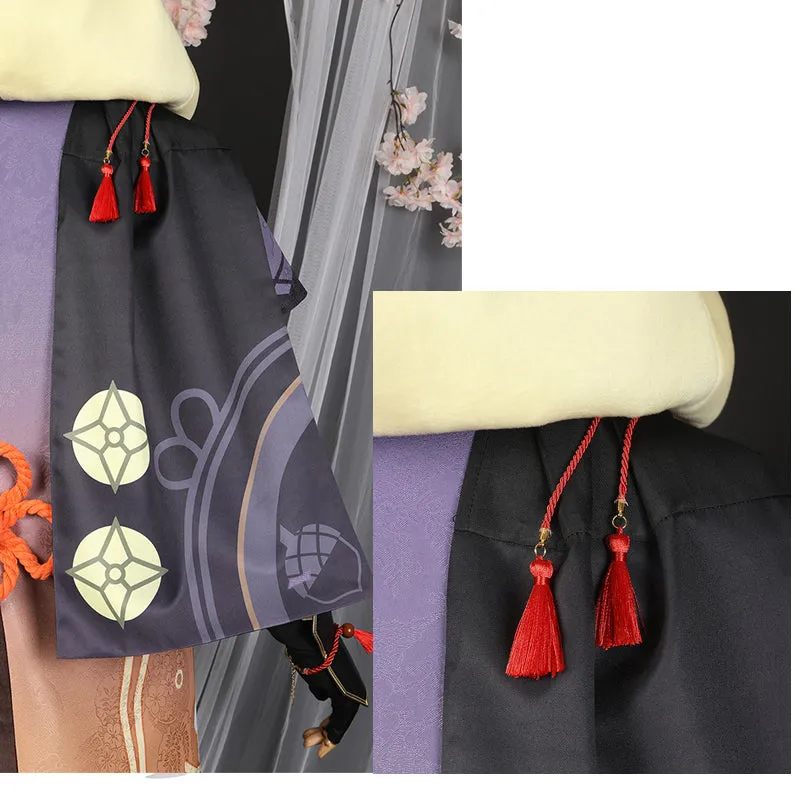 Genshin Impact Sayu Cosplay Costume Game Girl Kawaii Suit Kimono Dress WithTail