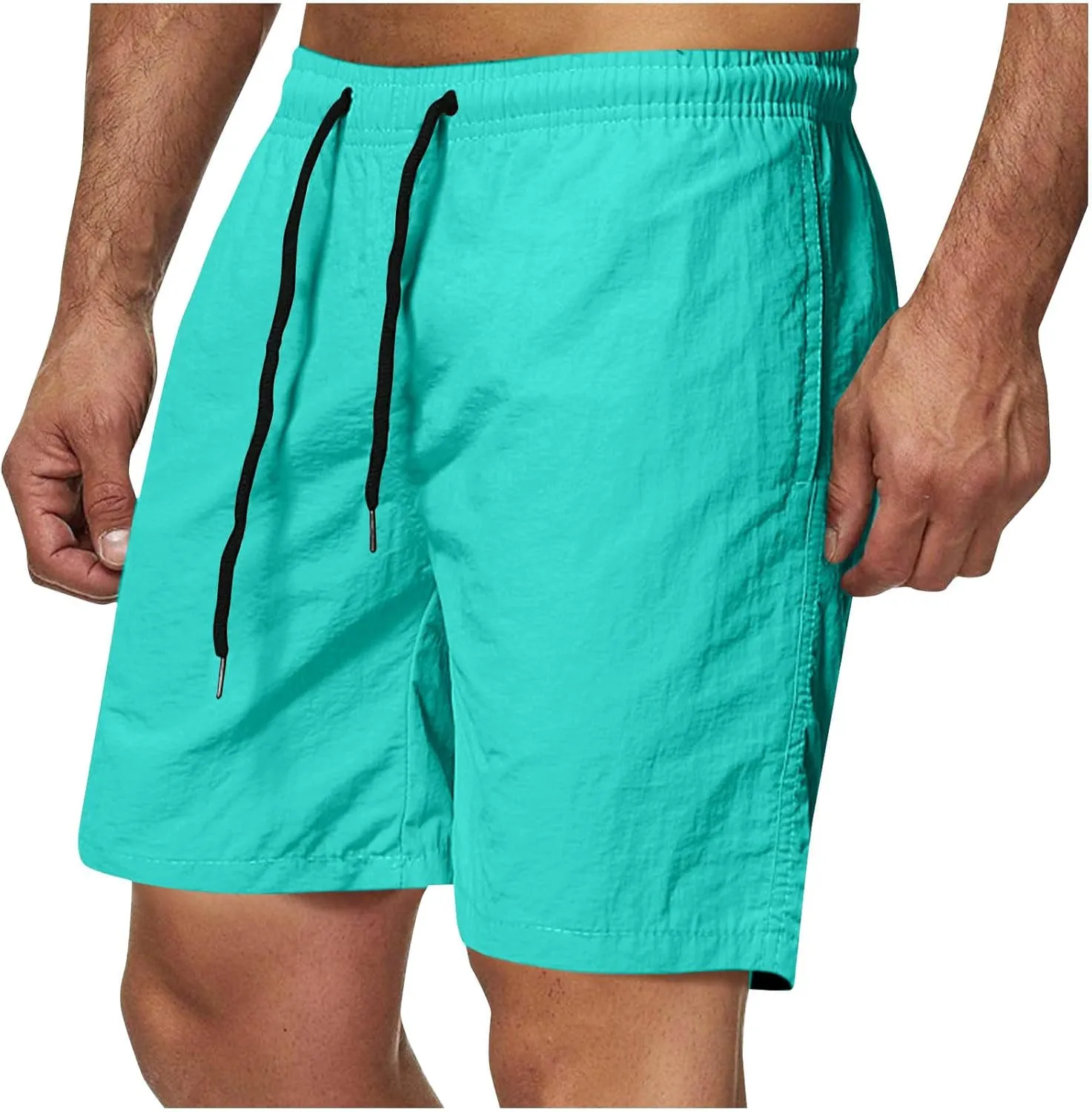 Mens Athletic Running Shorts Quick Dry with Pockets Workout Gym Basketball Hiking Casual Elastic Waist SweatShorts