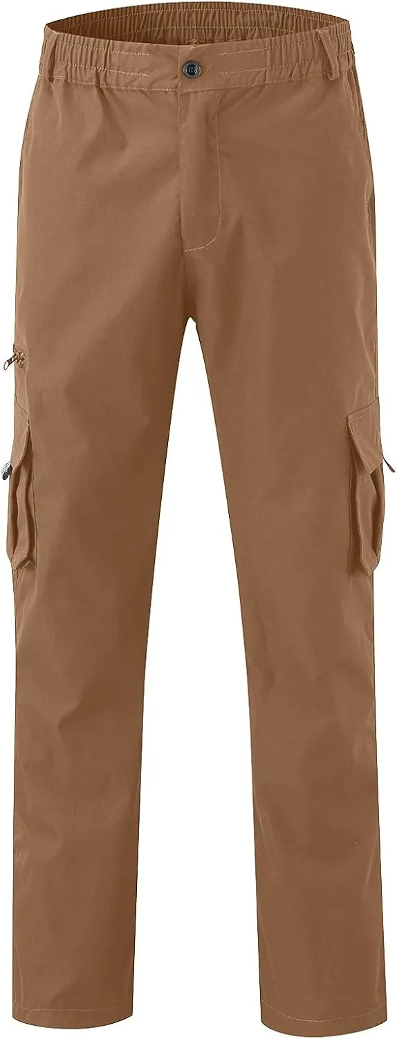 Men's Cargo Combat Work Pant Gym Athletic Jogger uflage Stretchy Sweatpant Cuffed Hem Pant Elastic Chino