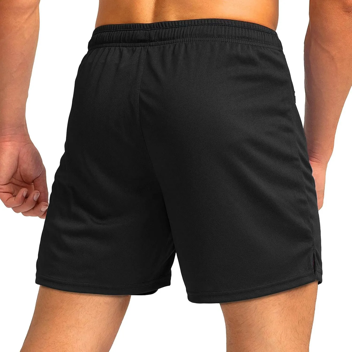 Mens Mesh Shorts Breathable Basketball Running Workout Athletic Shorts Fashion Activewear with Zipper Pockets