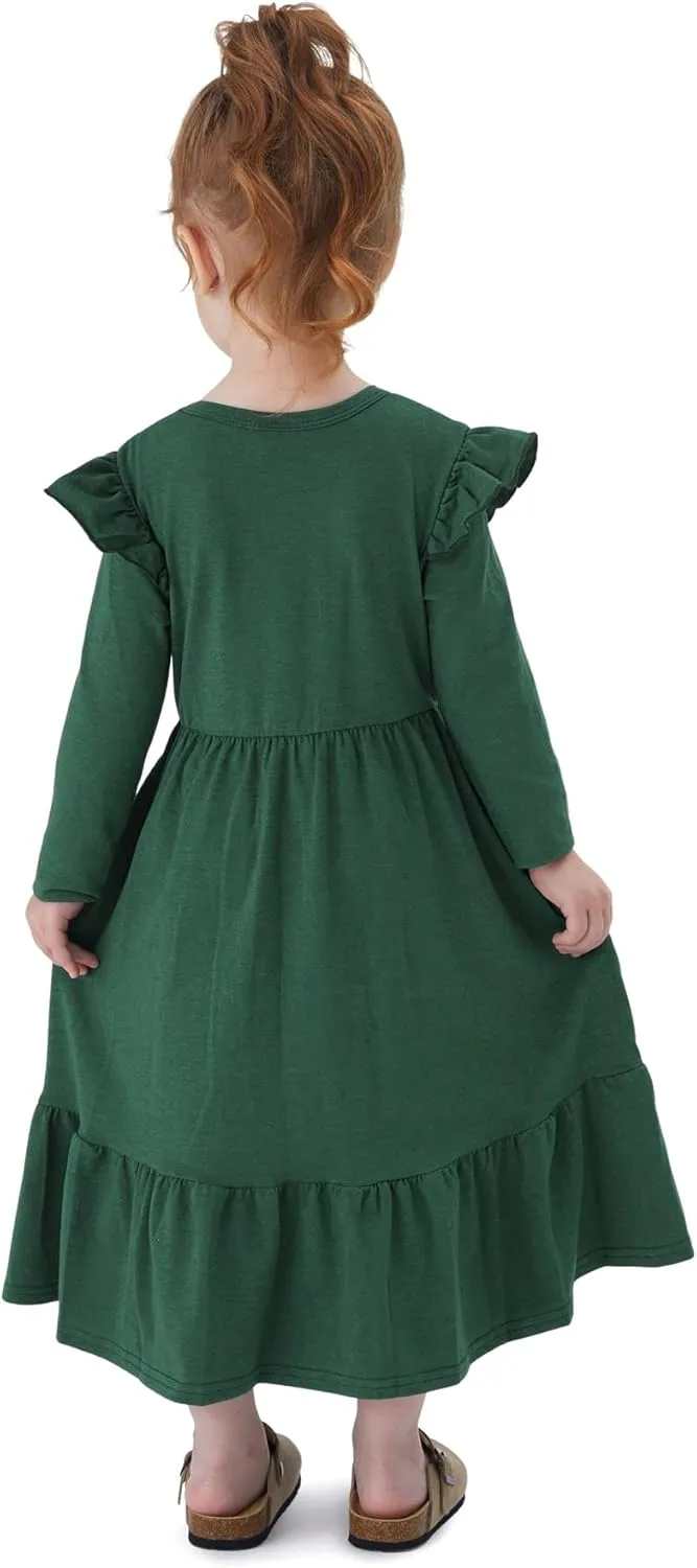 PATPAT Mommy and Me Long Sleeve Matching Dresses, Mother Daughter Cute Casual & Formal Outfits for Mom and Girls