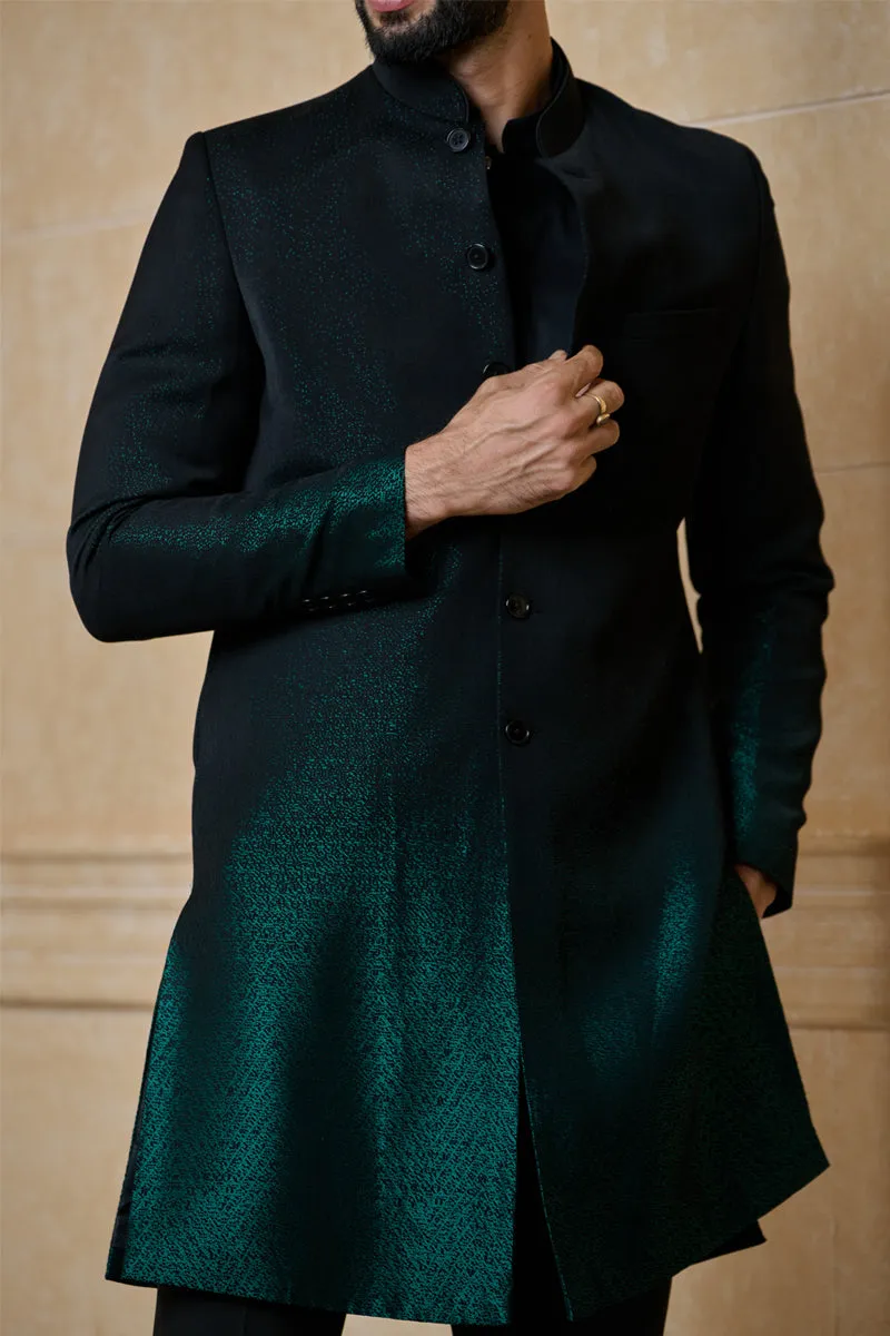Teal Ombre Indo Western