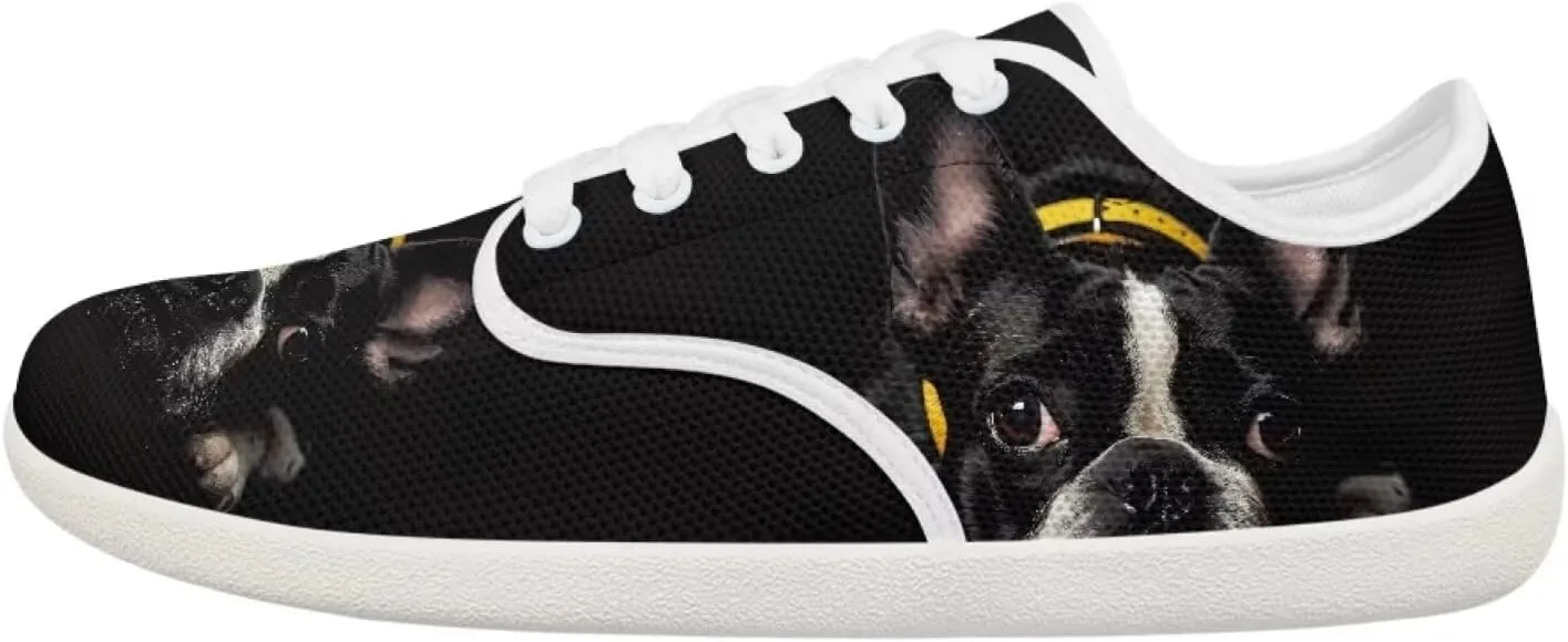 Women's Dog Print Running Shoes Slip-on Skate Sneakers Flats Work Loafers Outdoor Barefoot Shoe