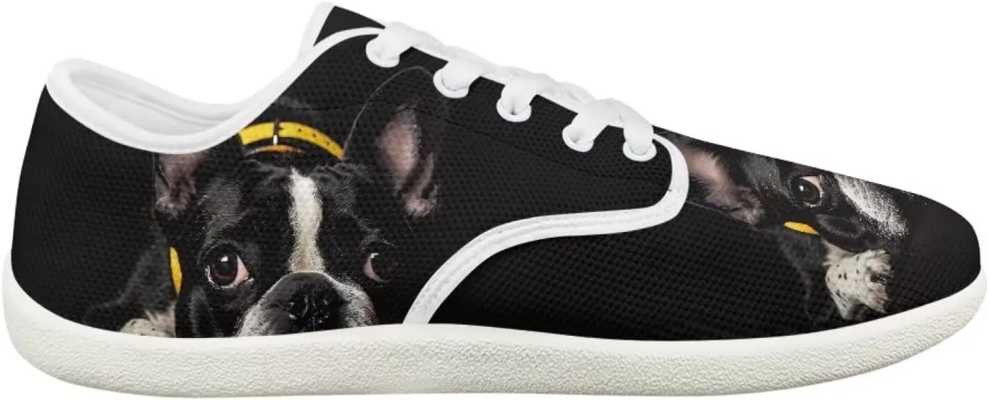Women's Dog Print Running Shoes Slip-on Skate Sneakers Flats Work Loafers Outdoor Barefoot Shoe