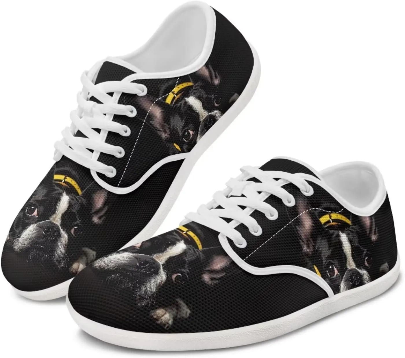 Women's Dog Print Running Shoes Slip-on Skate Sneakers Flats Work Loafers Outdoor Barefoot Shoe