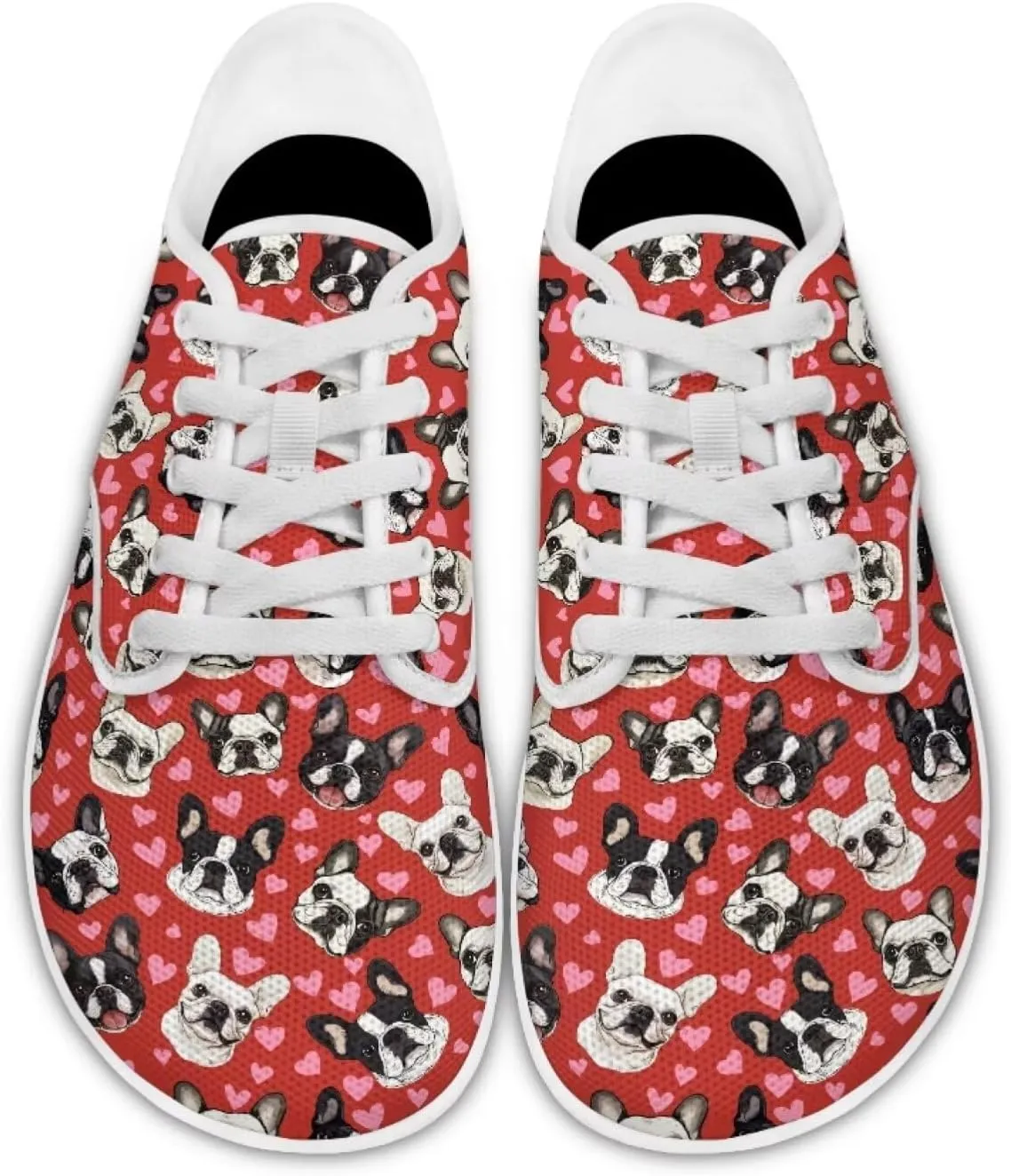 Women's Dog Print Running Shoes Slip-on Skate Sneakers Flats Work Loafers Outdoor Barefoot Shoe