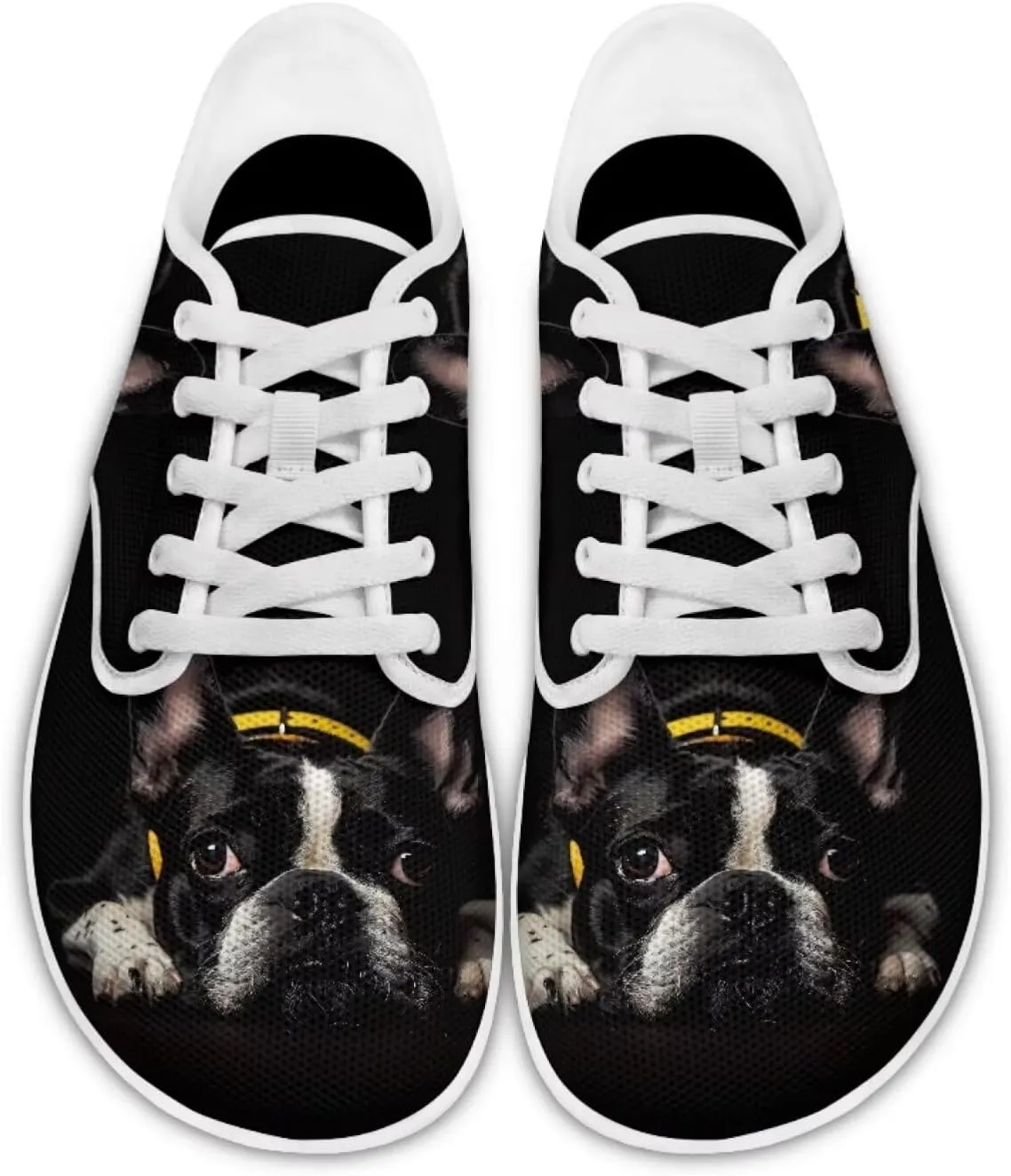 Women's Dog Print Running Shoes Slip-on Skate Sneakers Flats Work Loafers Outdoor Barefoot Shoe
